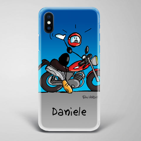 Cover artistica per Smartphone Personalizzata Motociclista