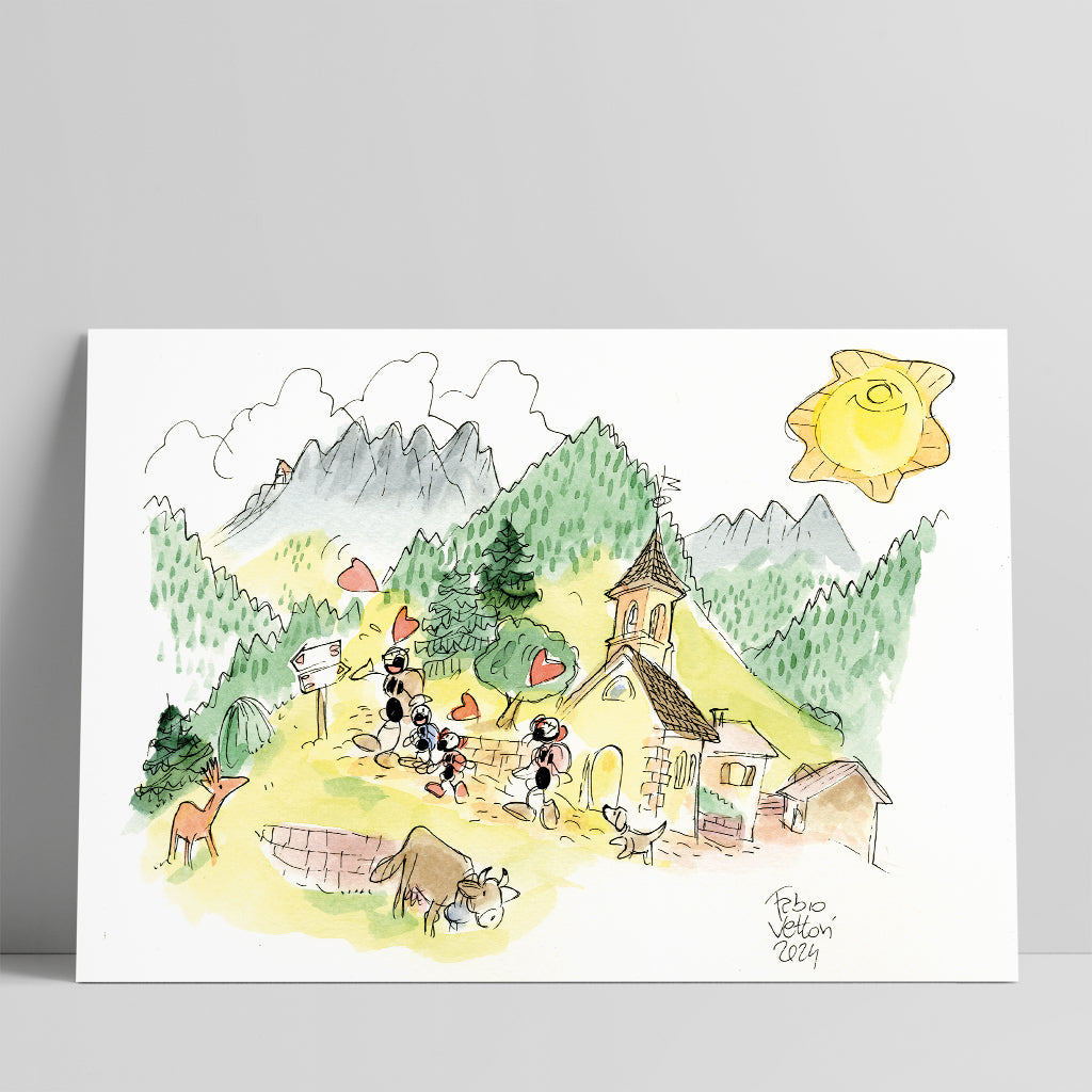 Disegno originale "Gita in montagna 2024"