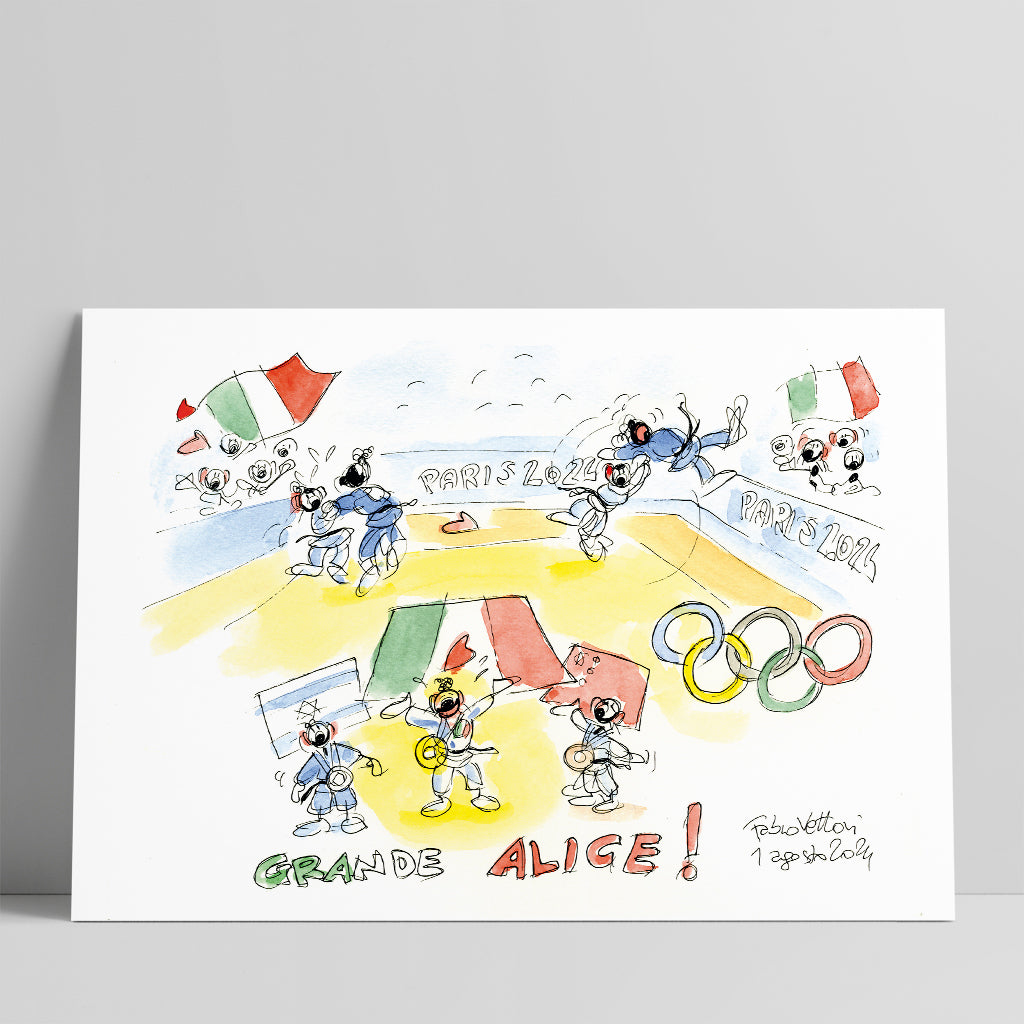 Disegno originale "Alice Bellandi - Paris 2024"