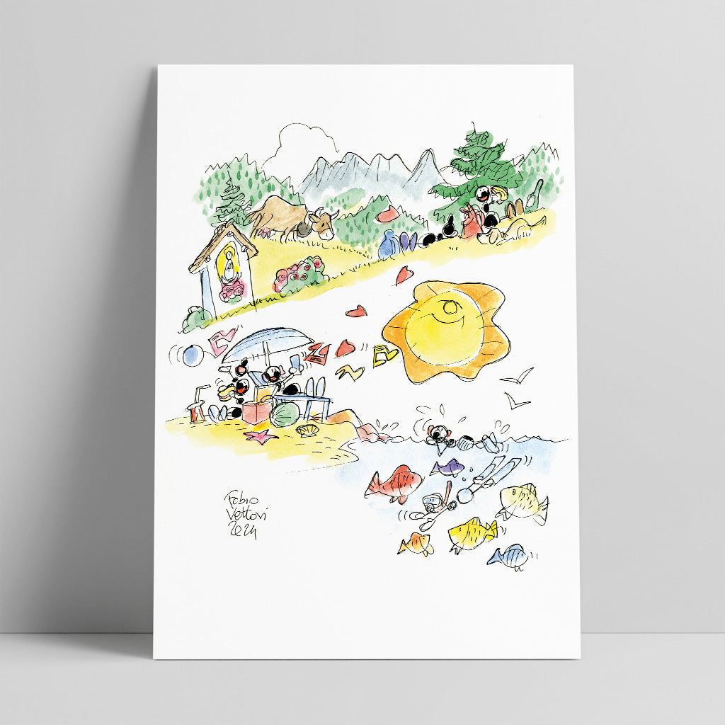 Disegno originale "Mare e Montagna"