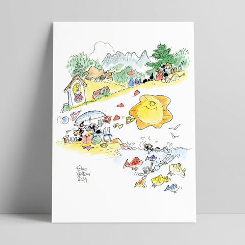 Disegno originale "Mare e Montagna"