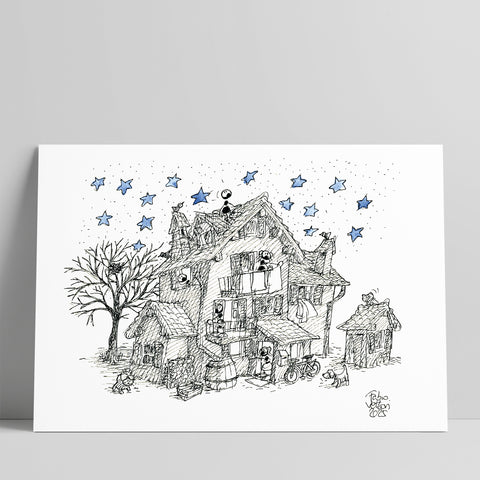Disegno originale "Casa notturna"