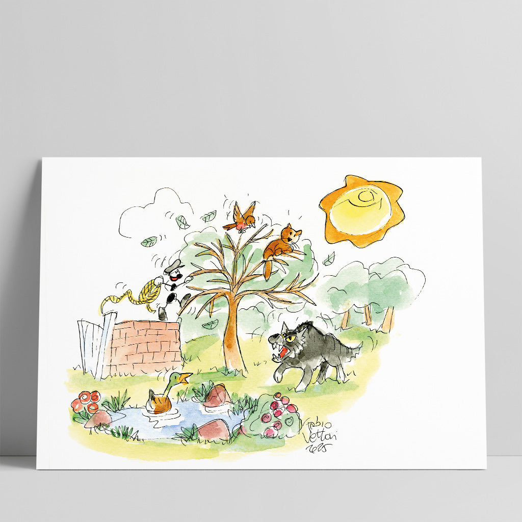 Disegno originale "Pierino e il lupo ... e il gatto!"