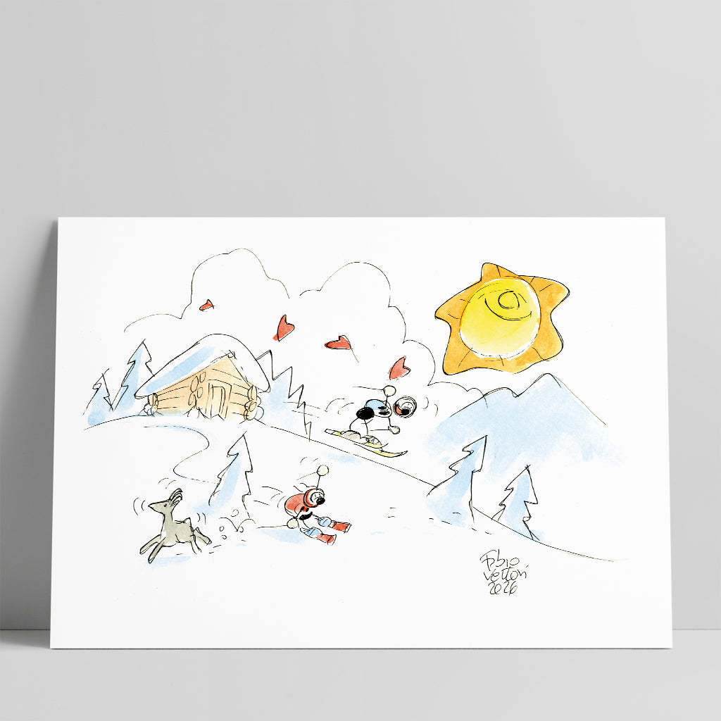 Disegno originale "Scivolando Insieme"