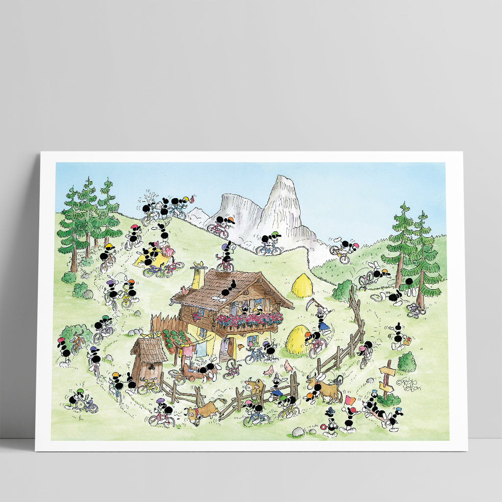 Poster "Mountain biking" 25x35cm
