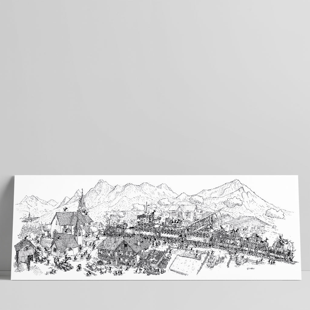 Poster "Trenino delle Dolomiti" 35x100cm