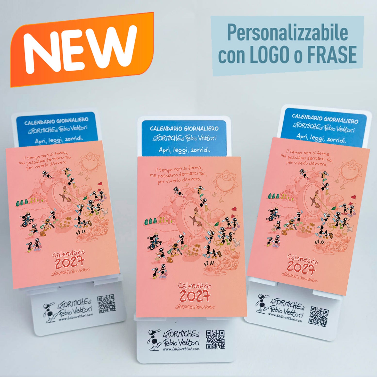 Calendario Giornaliero da tavolo 2027 delle Formiche di Fabio Vettori (FV27G) PERSONALIZZATO