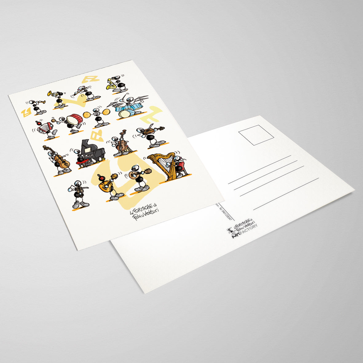 Postcard "Musicians"