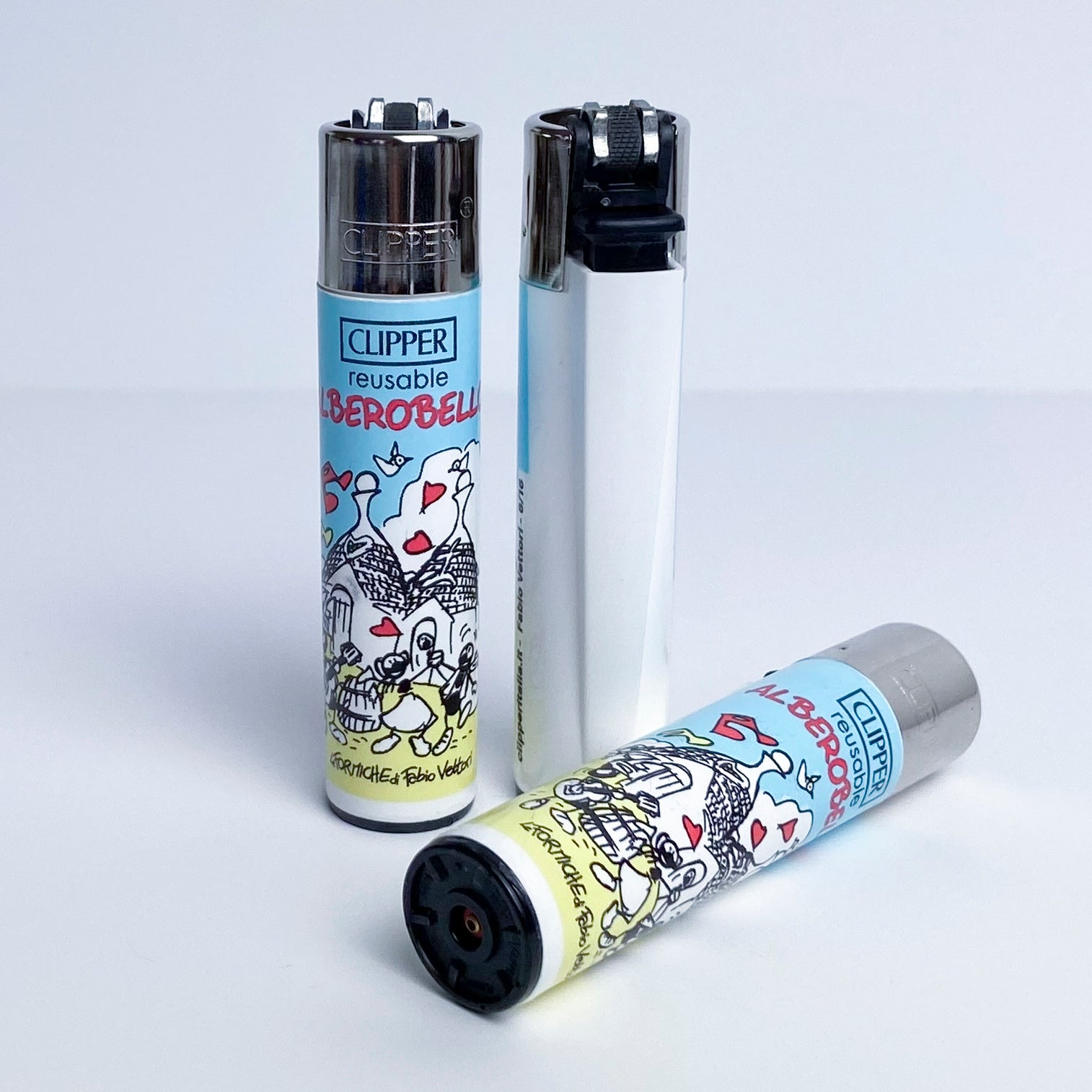 CLIPPER lighter limited series city of Italy by Fabio Vettori Subject "Alberobello"