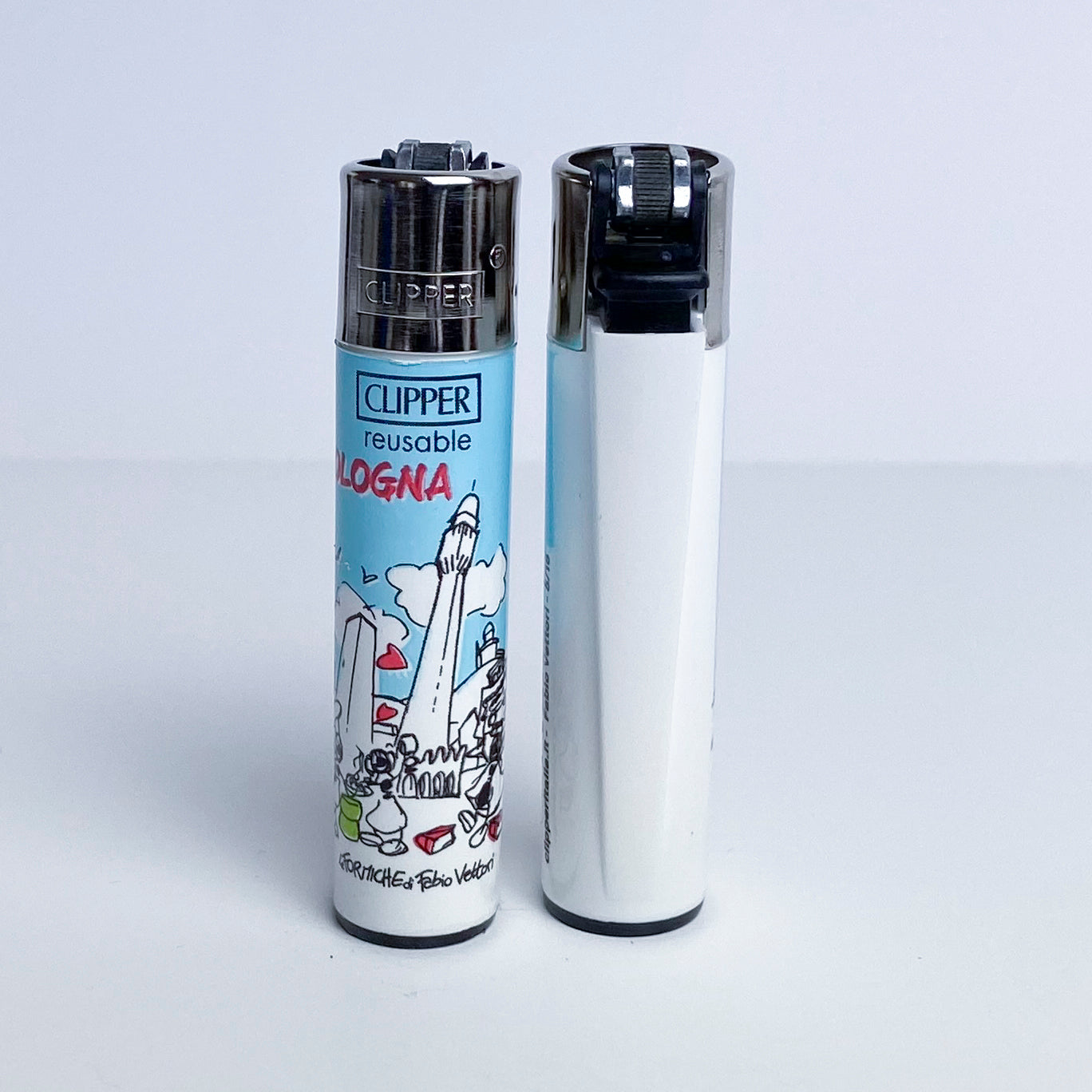 Accendino CLIPPER serie limitata città d'Italia by Fabio Vettori Soggetto "Bologna"