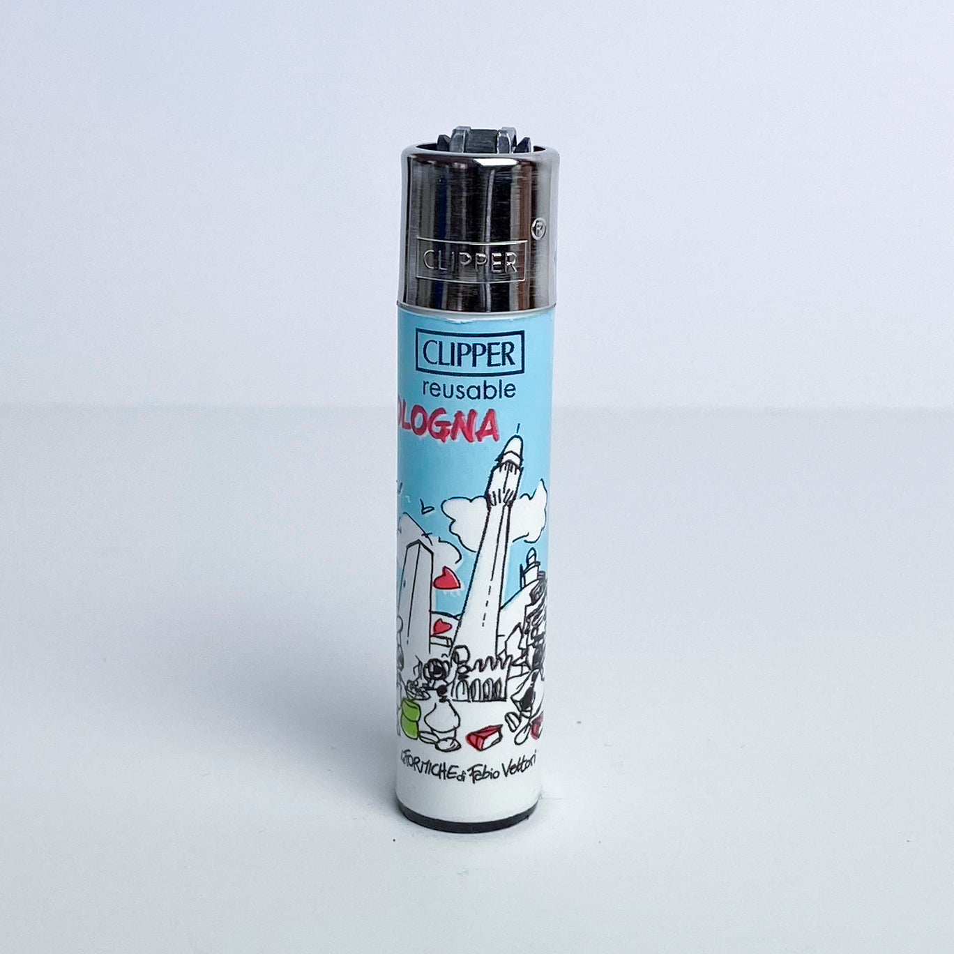 CLIPPER lighter limited series city of Italy by Fabio Vettori Subject "Bologna"