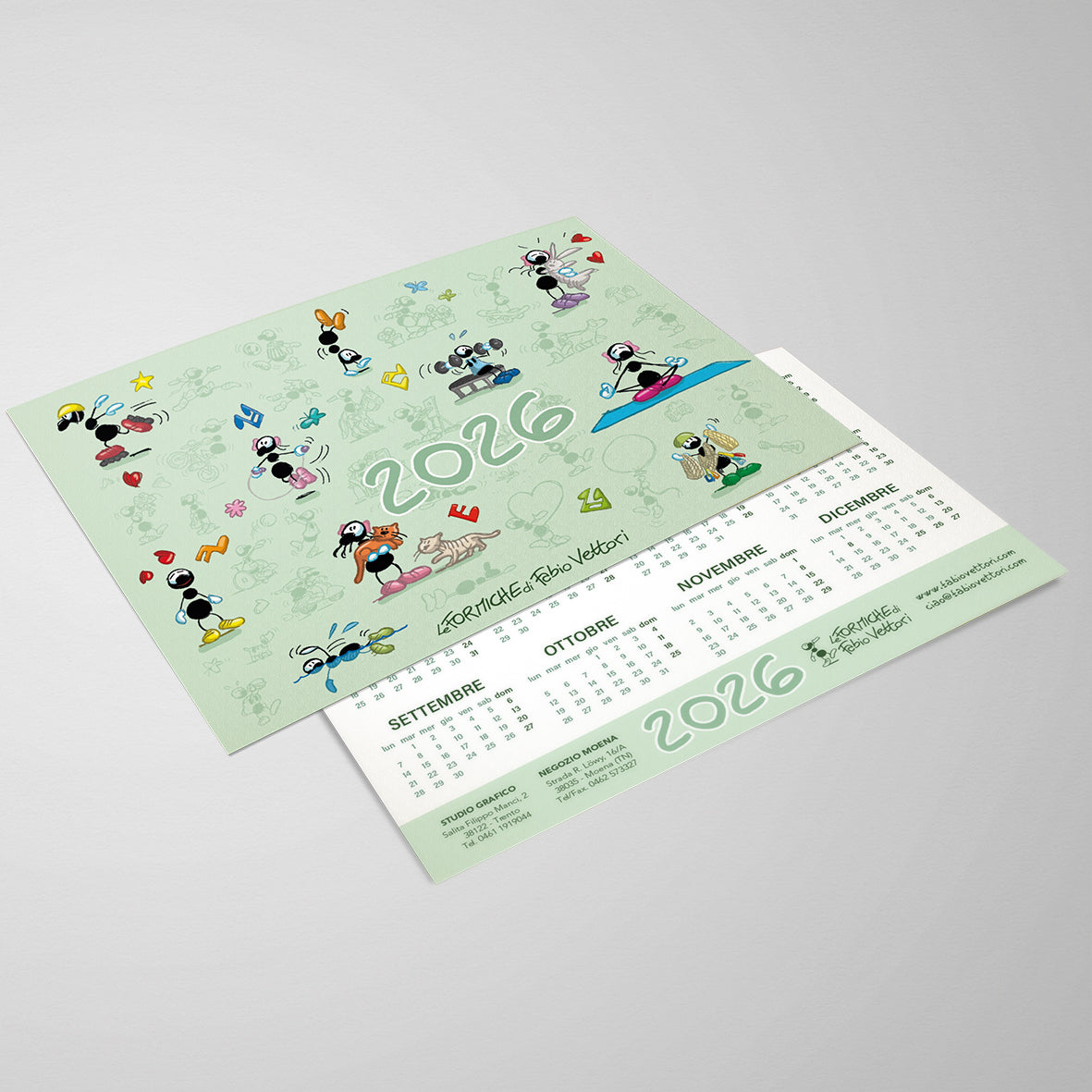 Calendarietto cartolina 2026