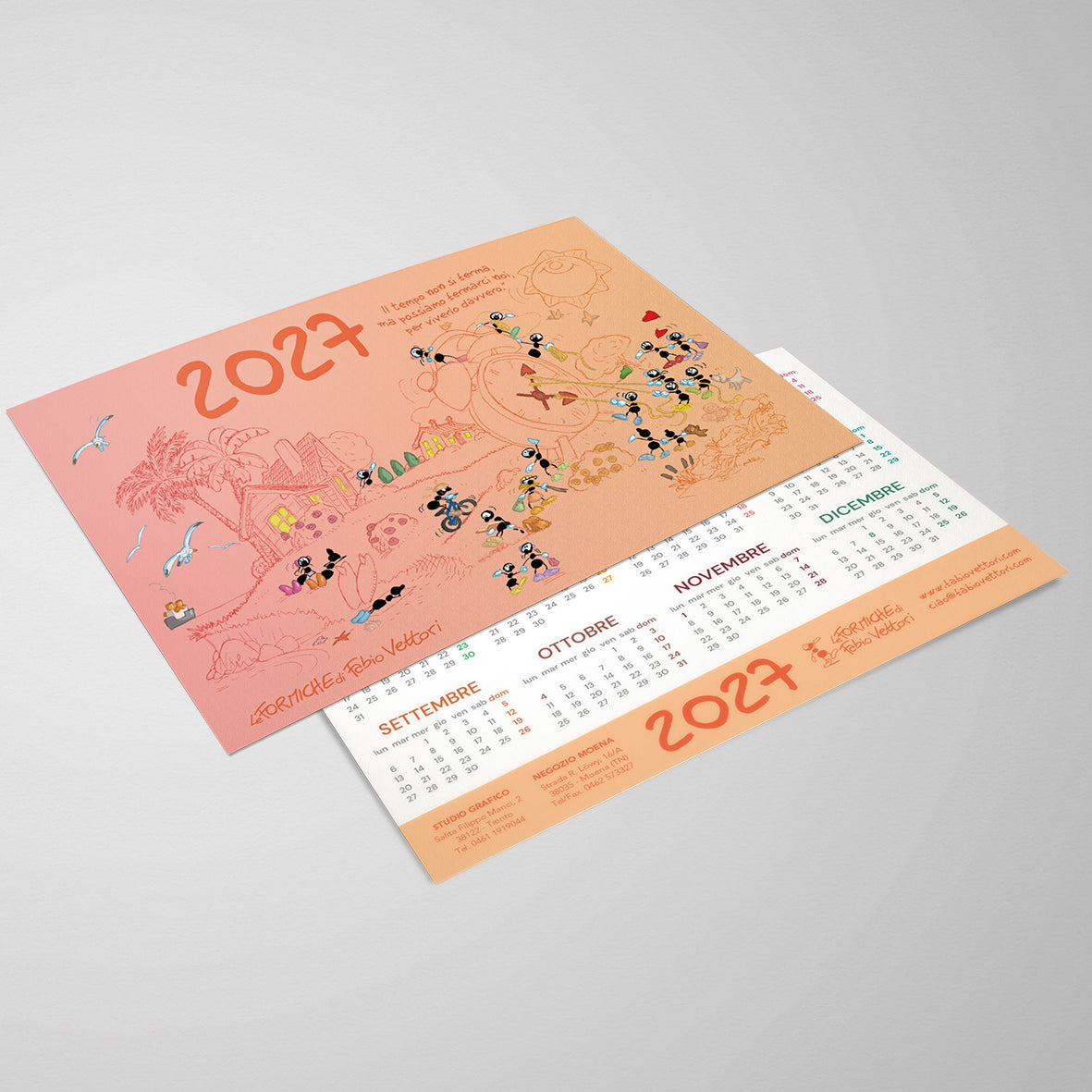 Calendarietto cartolina 2027