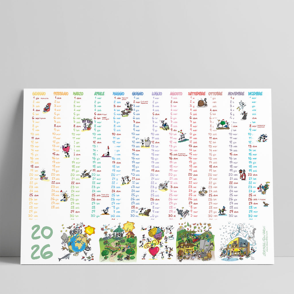 Calendario Poster 2026 delle Formiche di Fabio Vettori