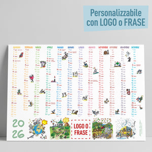 Calendario Poster 2026 delle Formiche di Fabio Vettori PERSONALIZZABILE