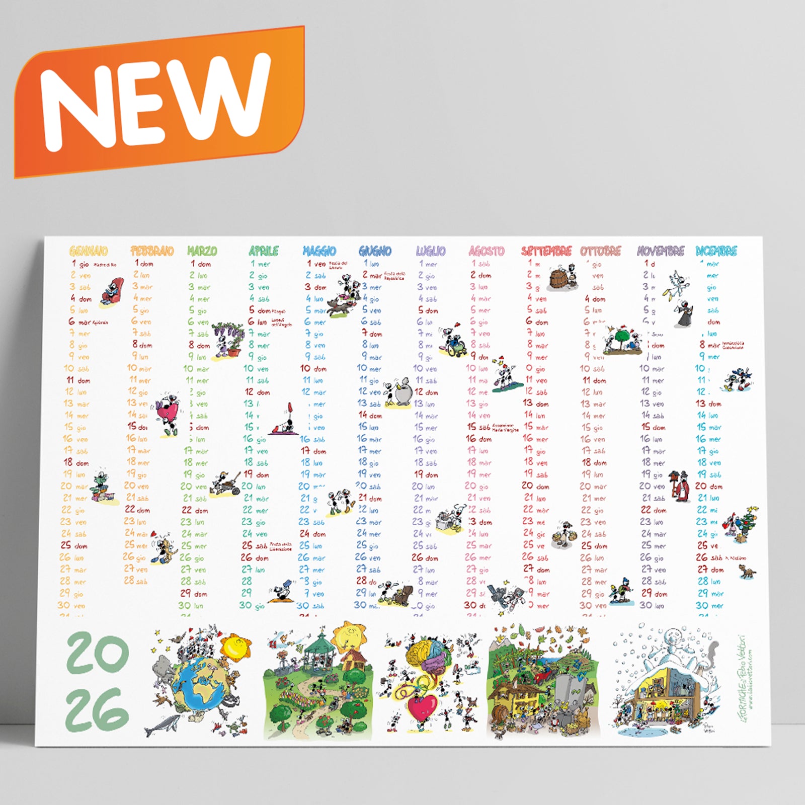 Poster Calendar 2026 of the Ants by Fabio Vettori