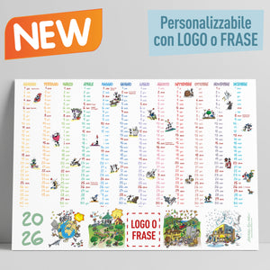 Calendario Poster 2026 delle Formiche di Fabio Vettori PERSONALIZZABILE