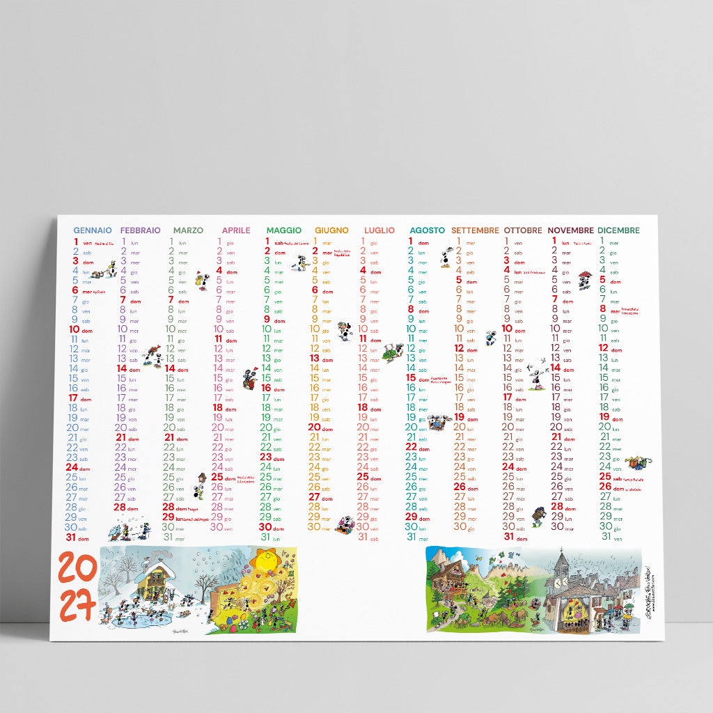 Poster Calendar 2026 of the Ants by Fabio Vettori