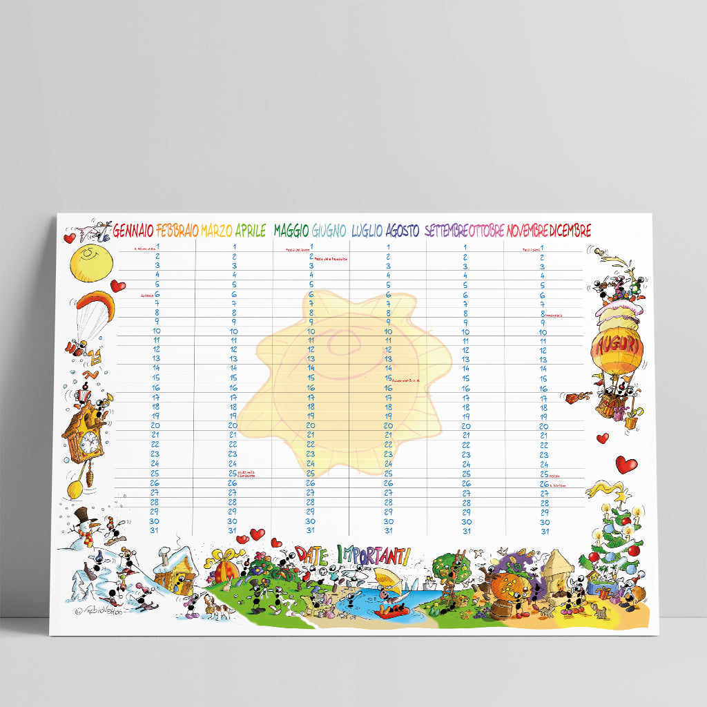 Calendar "Important Dates" - Perpetual Calendar 35x50 cm