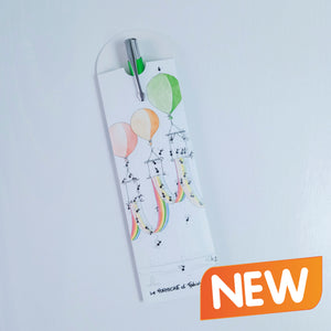 Penna a Sfera con Biglietto Dedica soggetto "Arcobaleno"