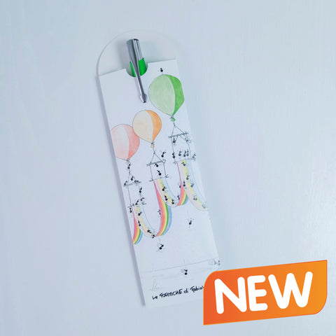 Penna a Sfera con Biglietto Dedica soggetto "Arcobaleno"