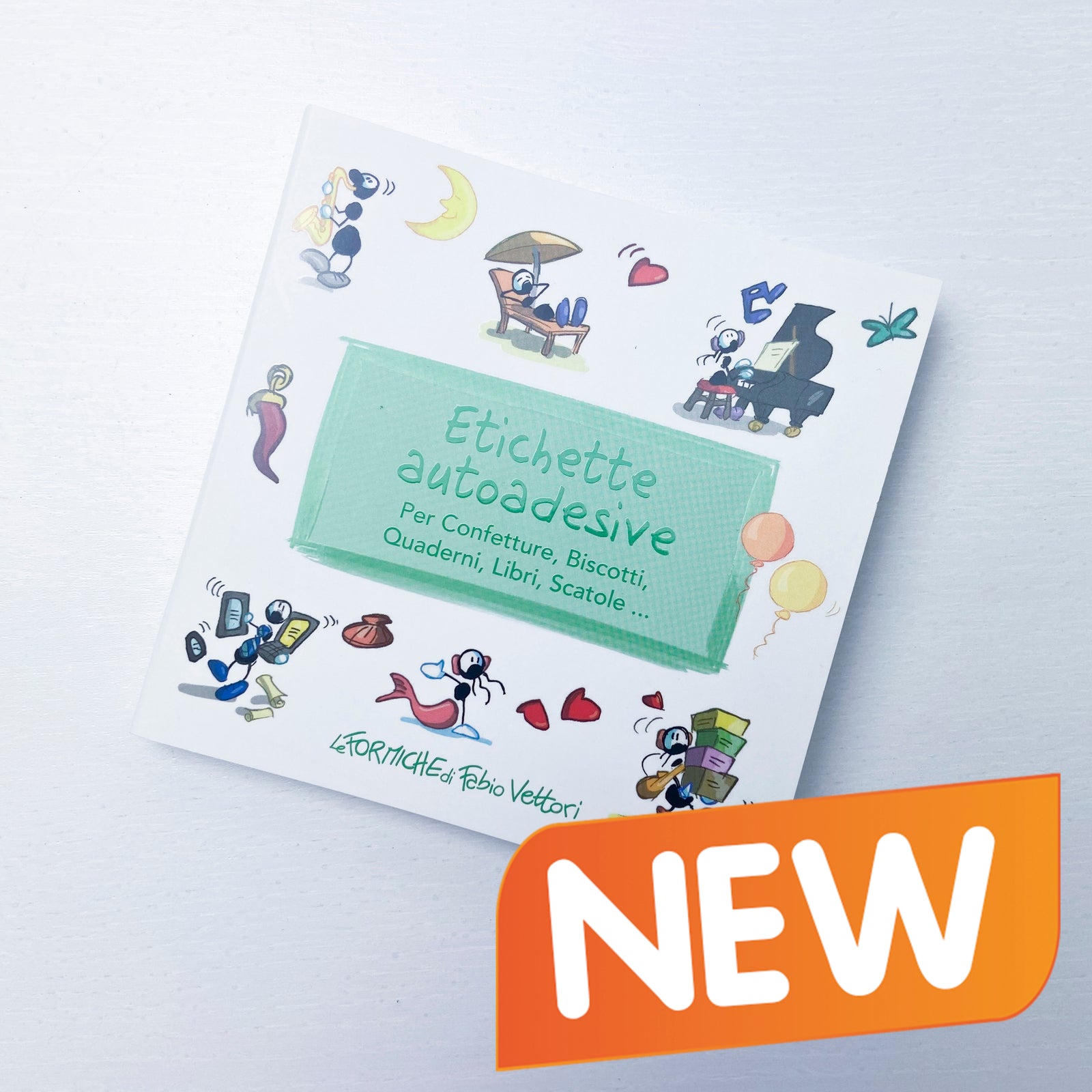 Self-adhesive labels for jams, biscuits, notebooks, books, boxes, etc... Subject "Hobby" (FV39-02)