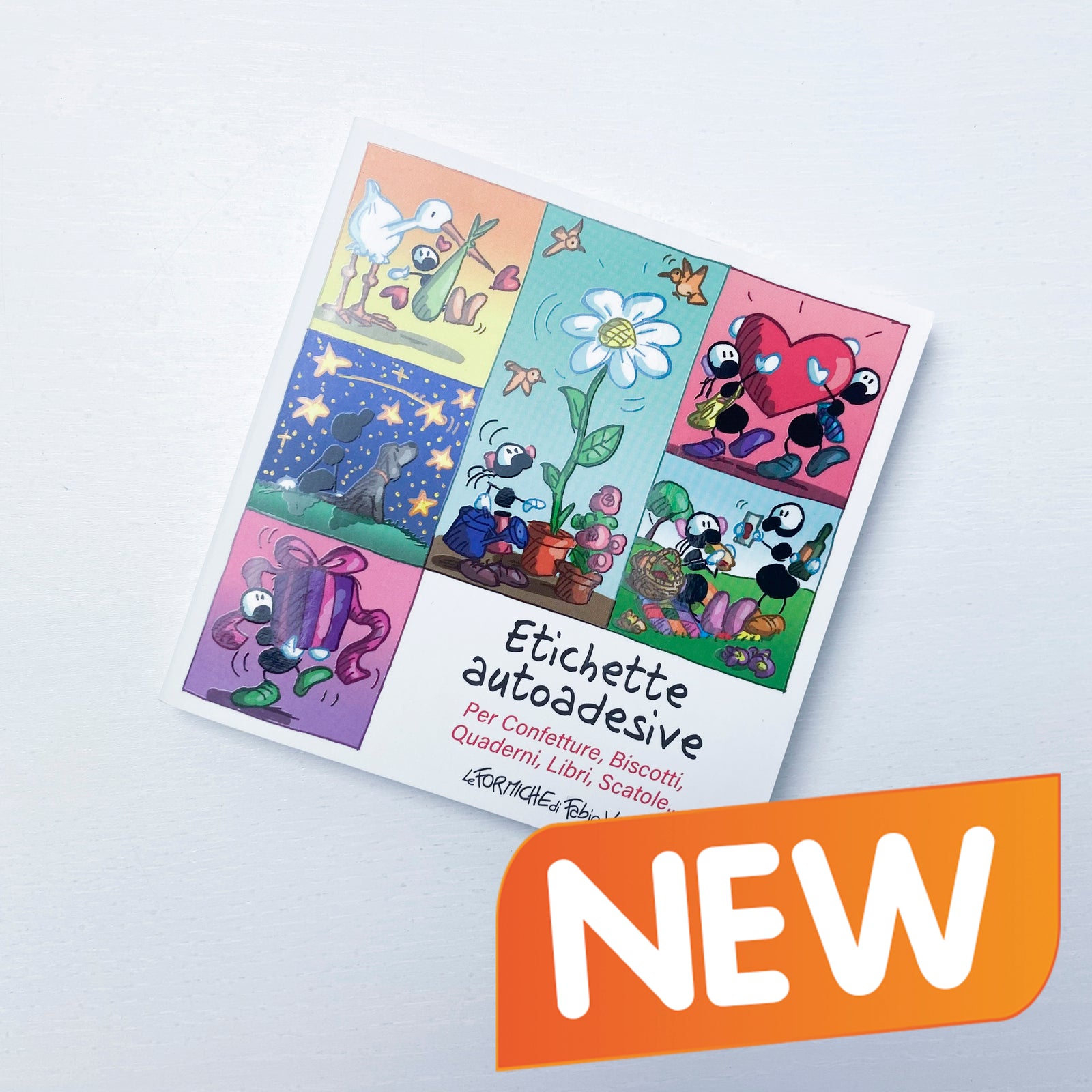 Self-adhesive labels for jams, biscuits, notebooks, books, boxes, etc... Subject "What kind of ant are you?" (FV39-04)