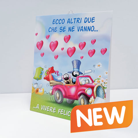 Biglietto d'auguri piramidale Matrimonio (FV4600-05)