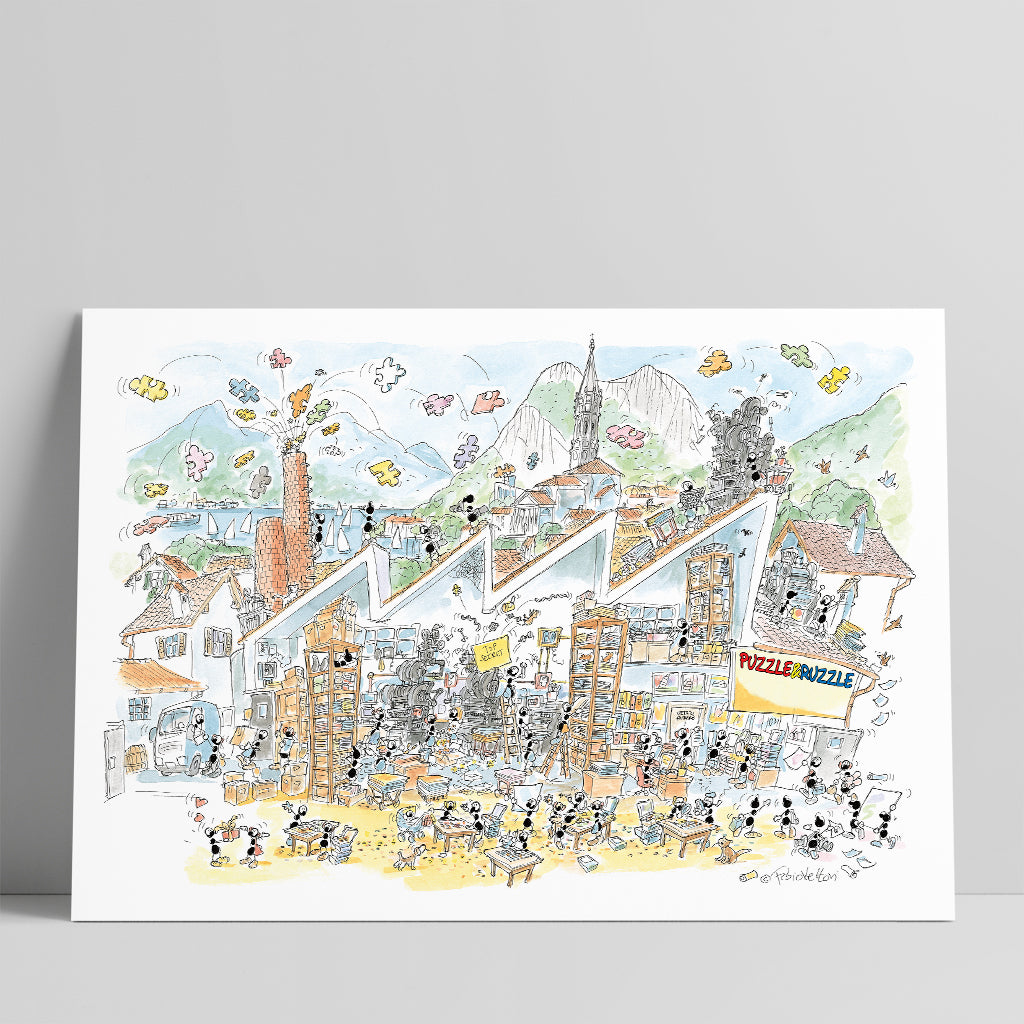Poster "Fabbrica dei Puzzle" 50x70cm