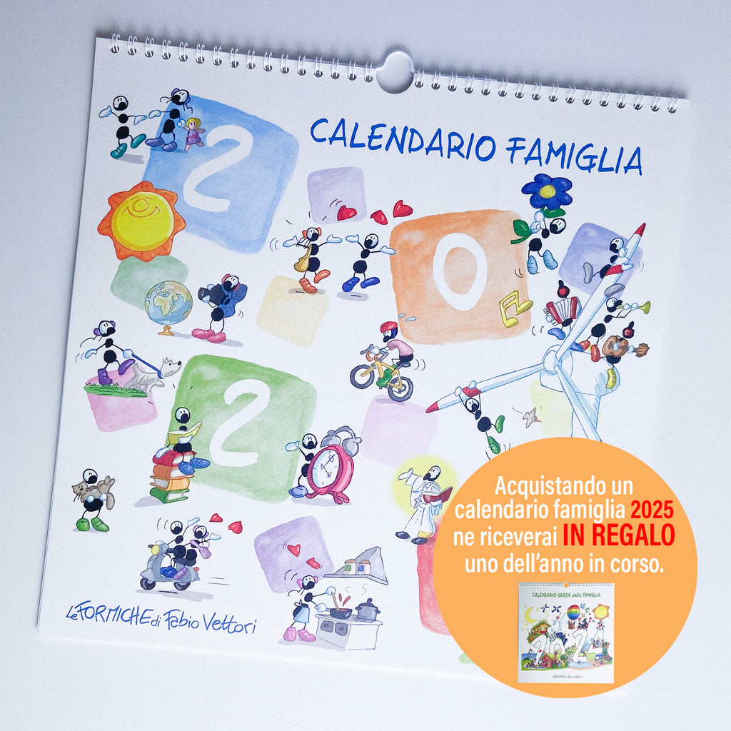 Calendario Famiglia 2025 delle Formiche di Fabio Vettori Le Formiche