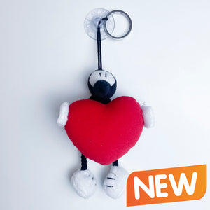 Pupazzo Peluche Formichina con Portachiavi e Ventosa Con cuore di stoffa (FV52-01)