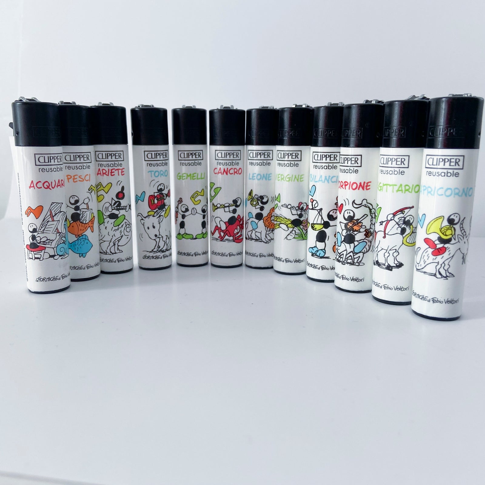 CLIPPER lighter limited series Zodiaco by Fabio Vettori "Complete collection"