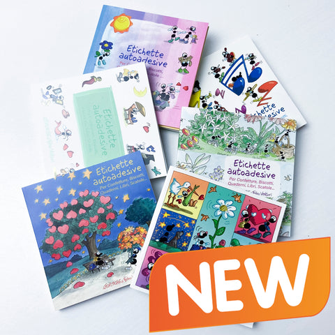 Etichette autoadesive per confetture, biscotti, quaderni, libri, scatole, ecc... "Collezione Completa" (FV39)
