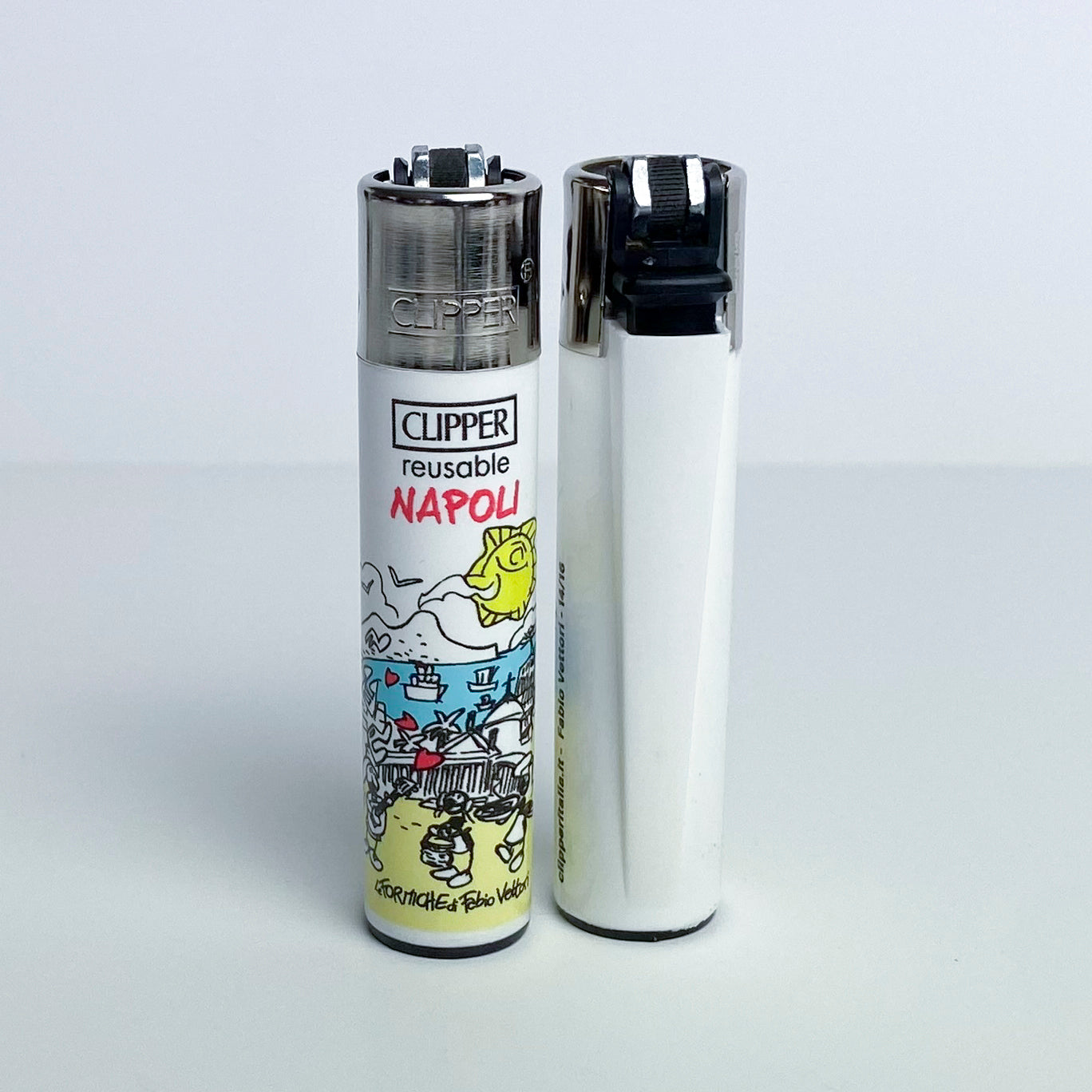Accendino CLIPPER serie limitata città d'Italia by Fabio Vettori Soggetto "Napoli"