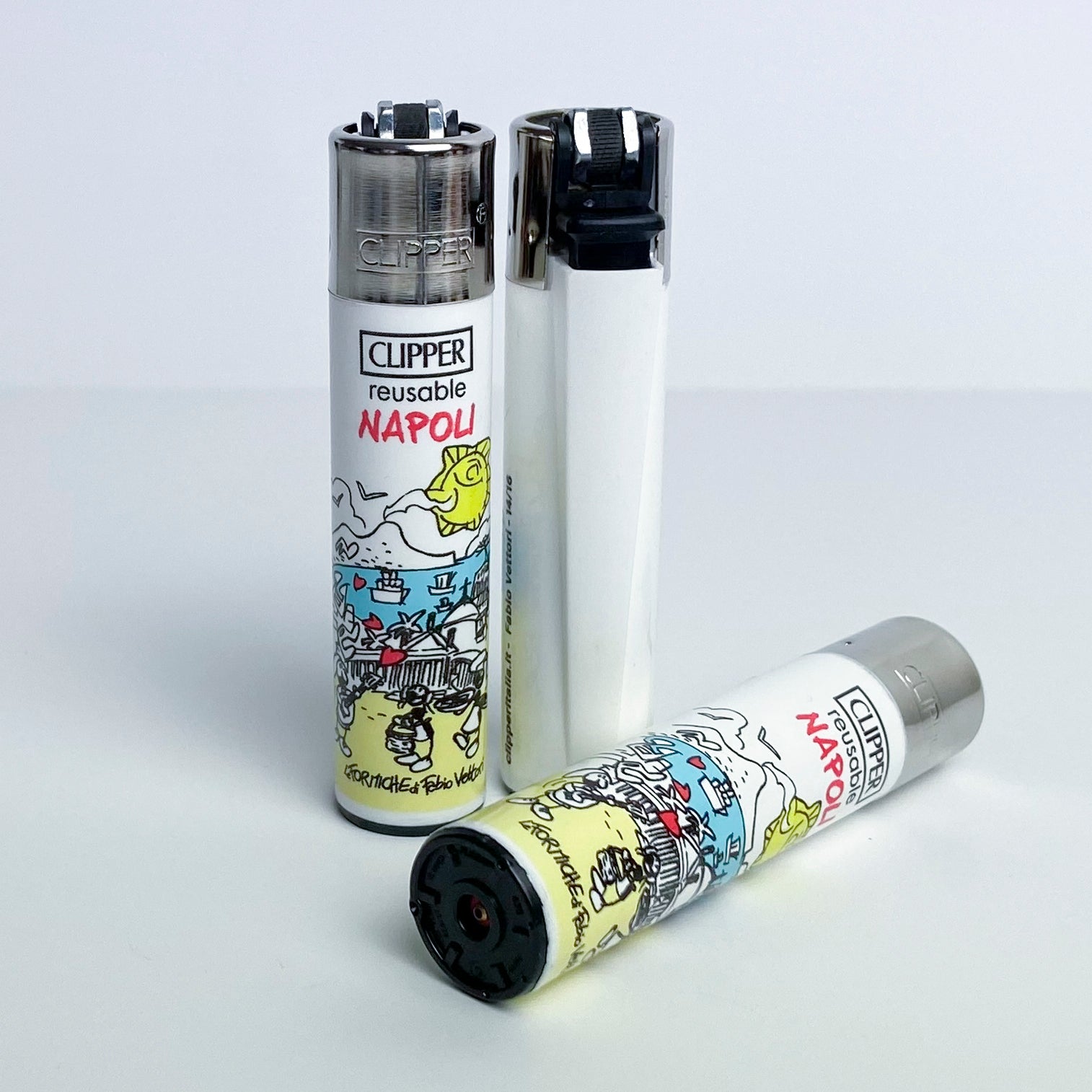 CLIPPER lighter limited series city of Italy by Fabio Vettori Subject "Naples"