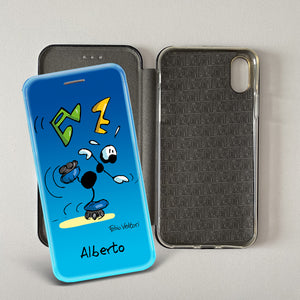 Customized artistic cover for Smartphone subject "Pizza Chef" model with "Book" opening