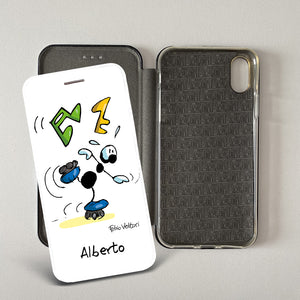 Customized artistic cover for Smartphone subject "Pizza Chef" model with "Book" opening