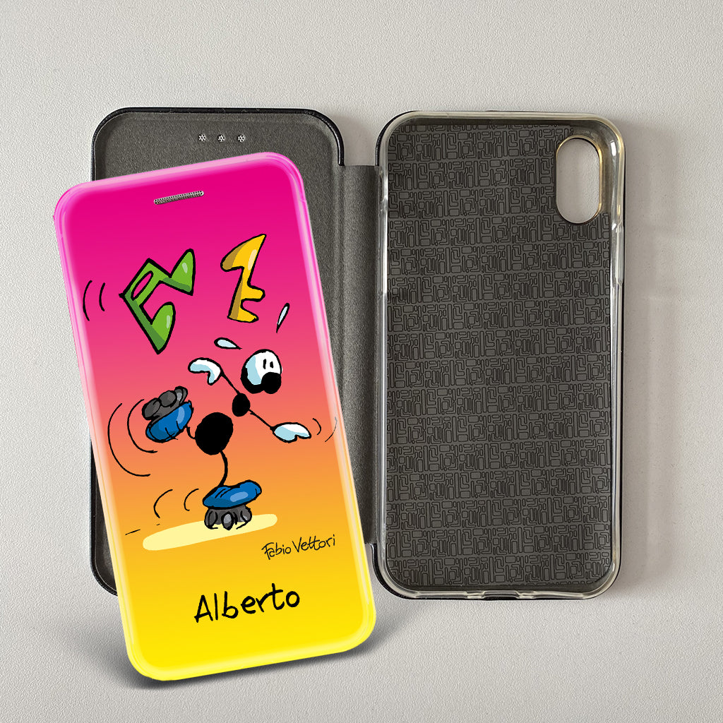 Customized artistic cover for Smartphone subject "Pizza Chef" model with "Book" opening