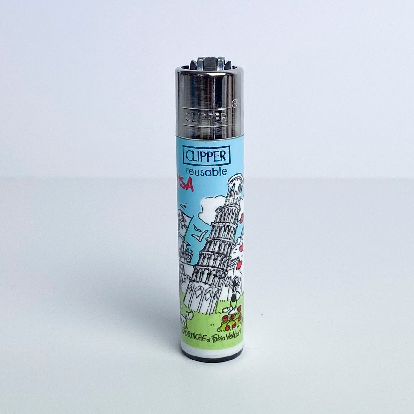 Accendino CLIPPER serie limitata città d'Italia by Fabio Vettori Soggetto "Pisa"