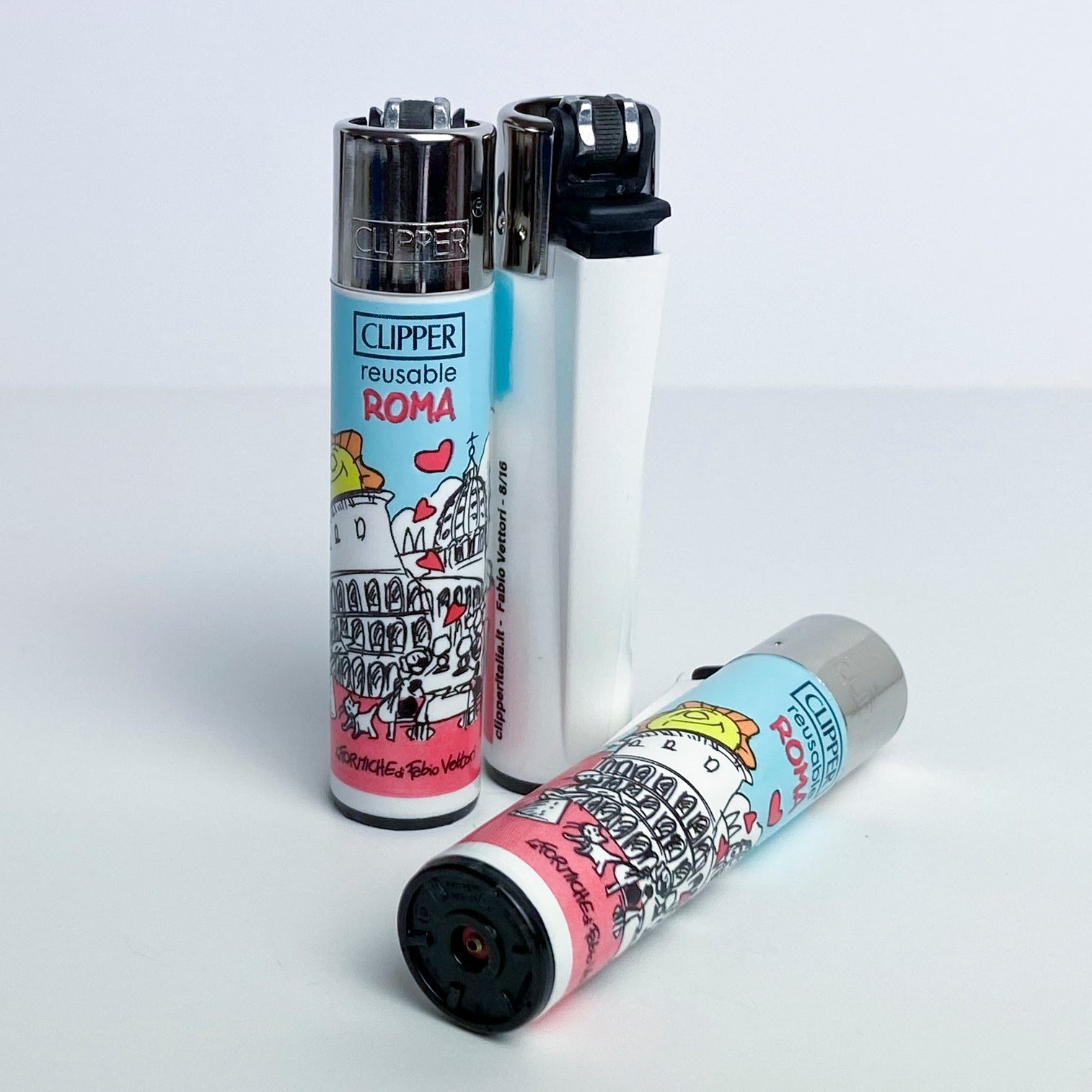 CLIPPER lighter limited series city of Italy by Fabio Vettori Subject "Rome"