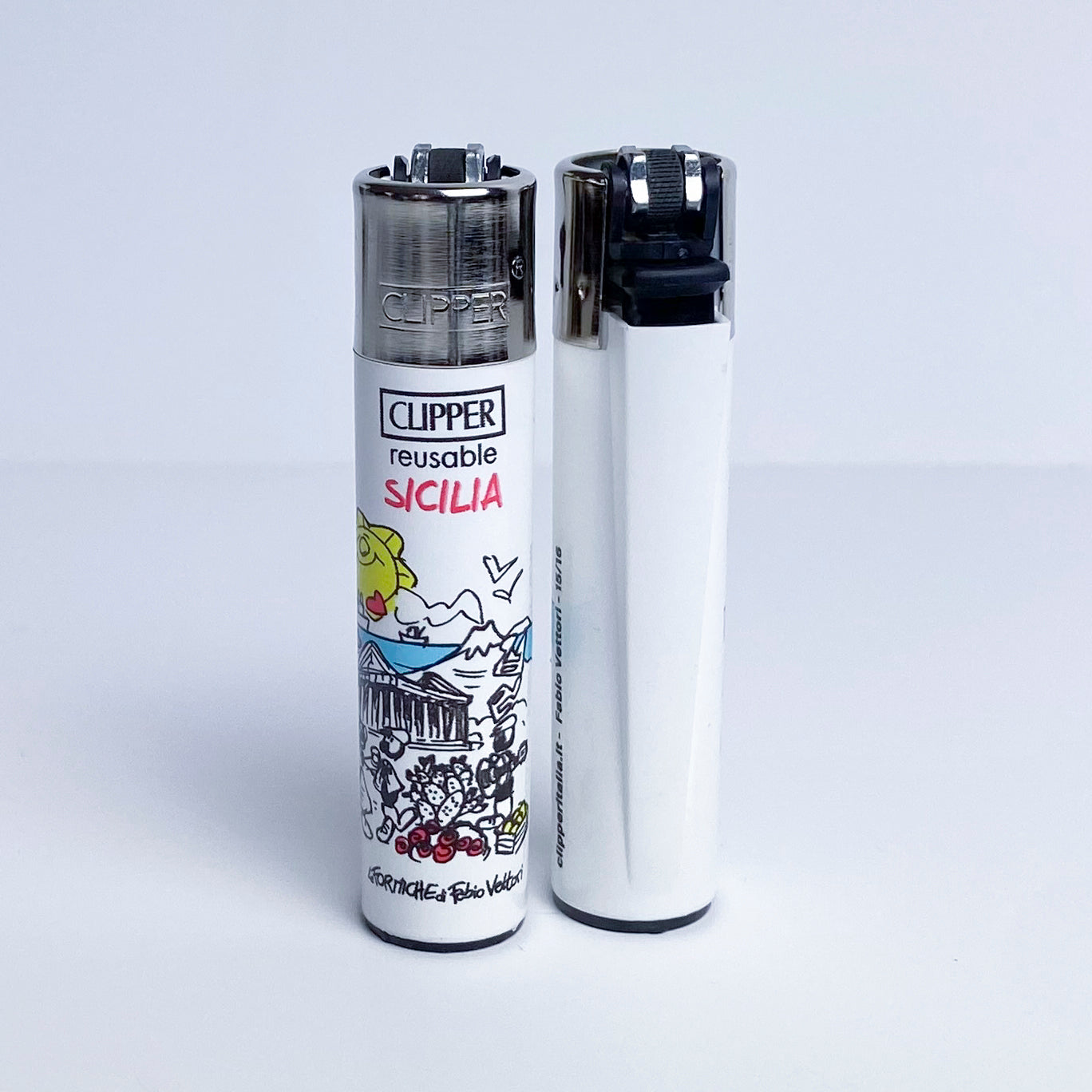 CLIPPER lighter limited series city of Italy by Fabio Vettori Subject "Sicily"