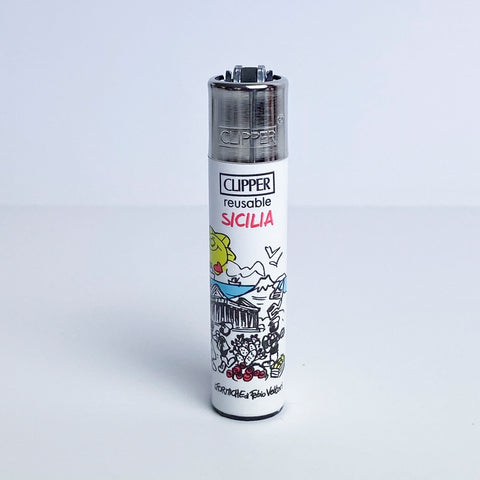 Accendino CLIPPER serie limitata città d'Italia by Fabio Vettori Soggetto "Sicilia"