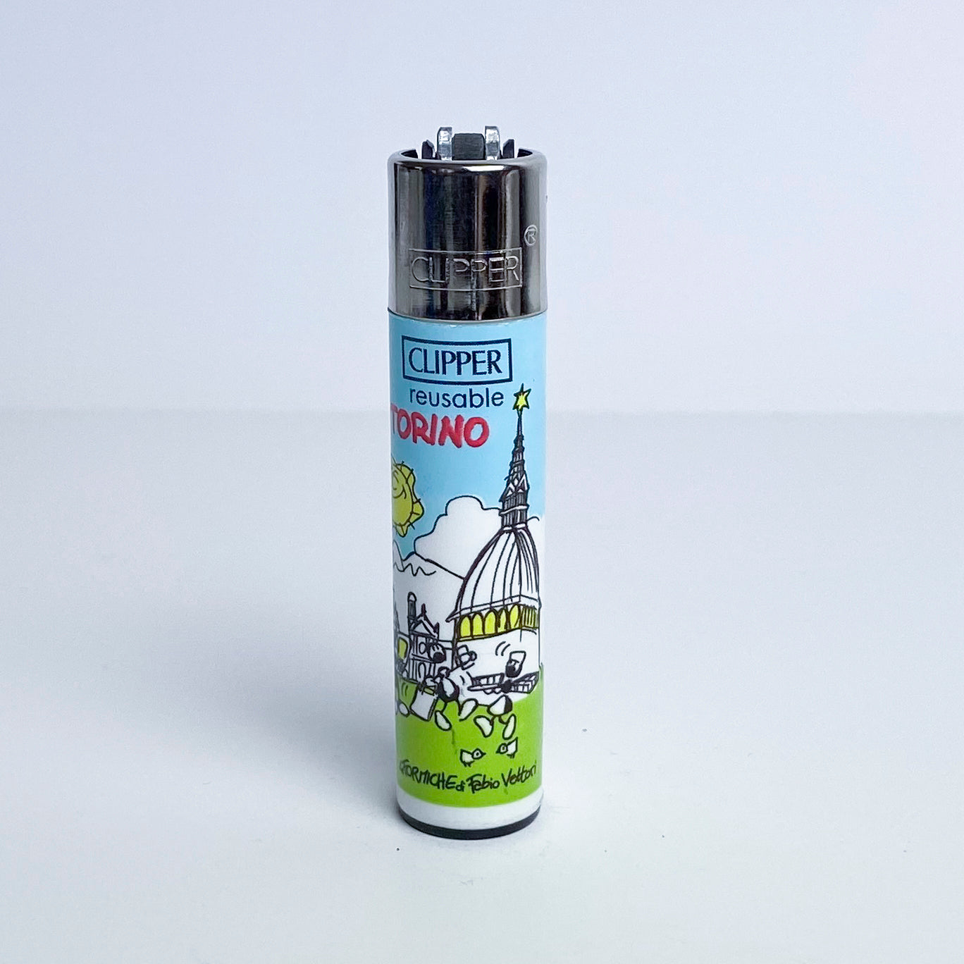 CLIPPER lighter limited series city of Italy by Fabio Vettori Subject "Turin"