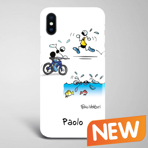 Cover artistica per Smartphone Personalizzata Triathlon