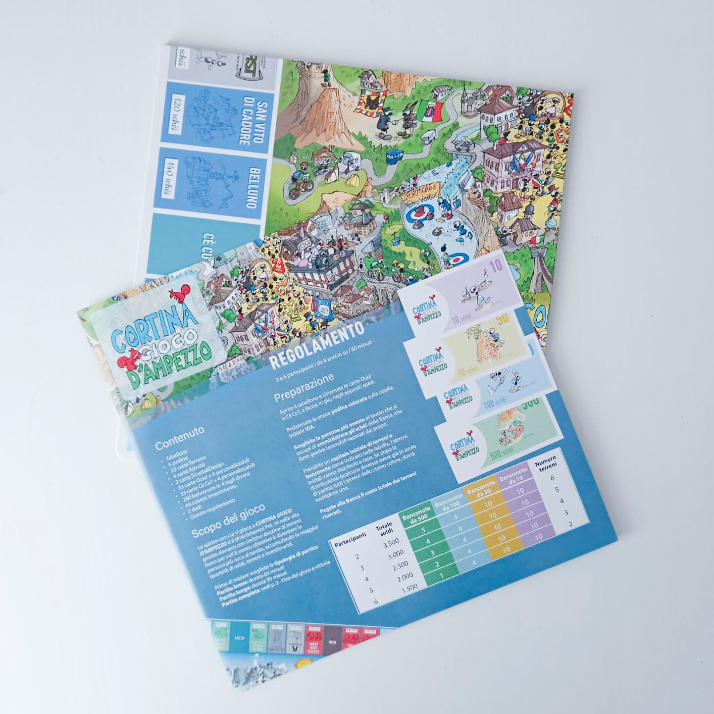 Board game "Thirty-three Trentini... you see what nen..." Illustrated by Le Formiche di Fabio Vettori