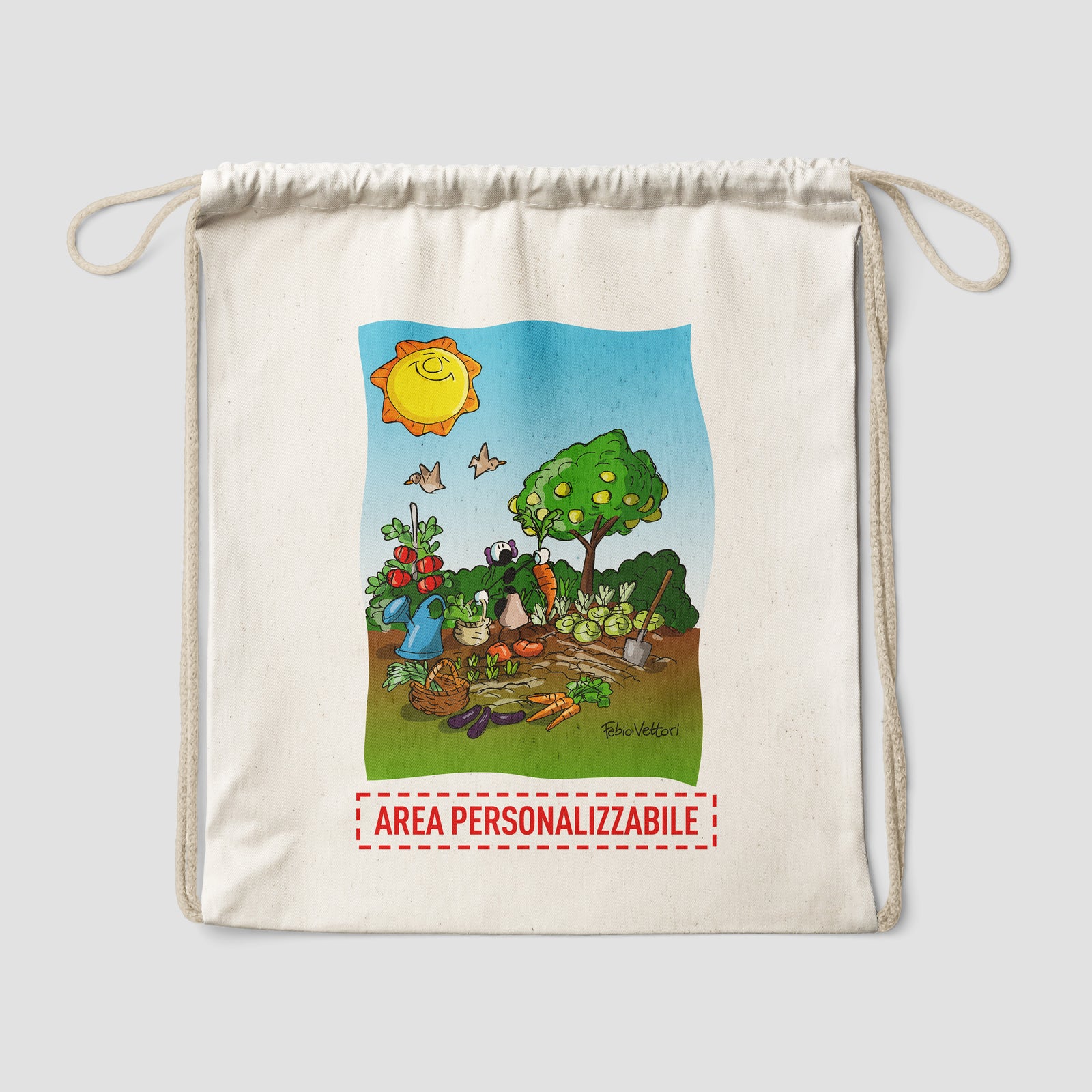Sacca zaino personalizzata in cotone soggetto "Agricoltori"