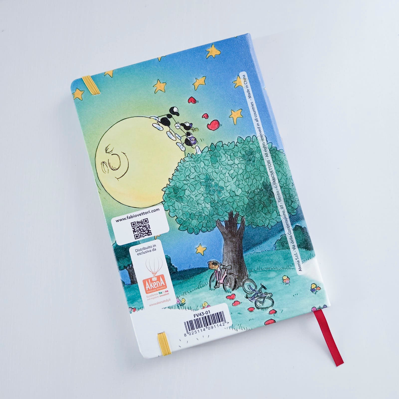 Taccuino Artistico – Sketchbook Formato A5 Soggetto "Albero dei Cuori" (FV43-01)