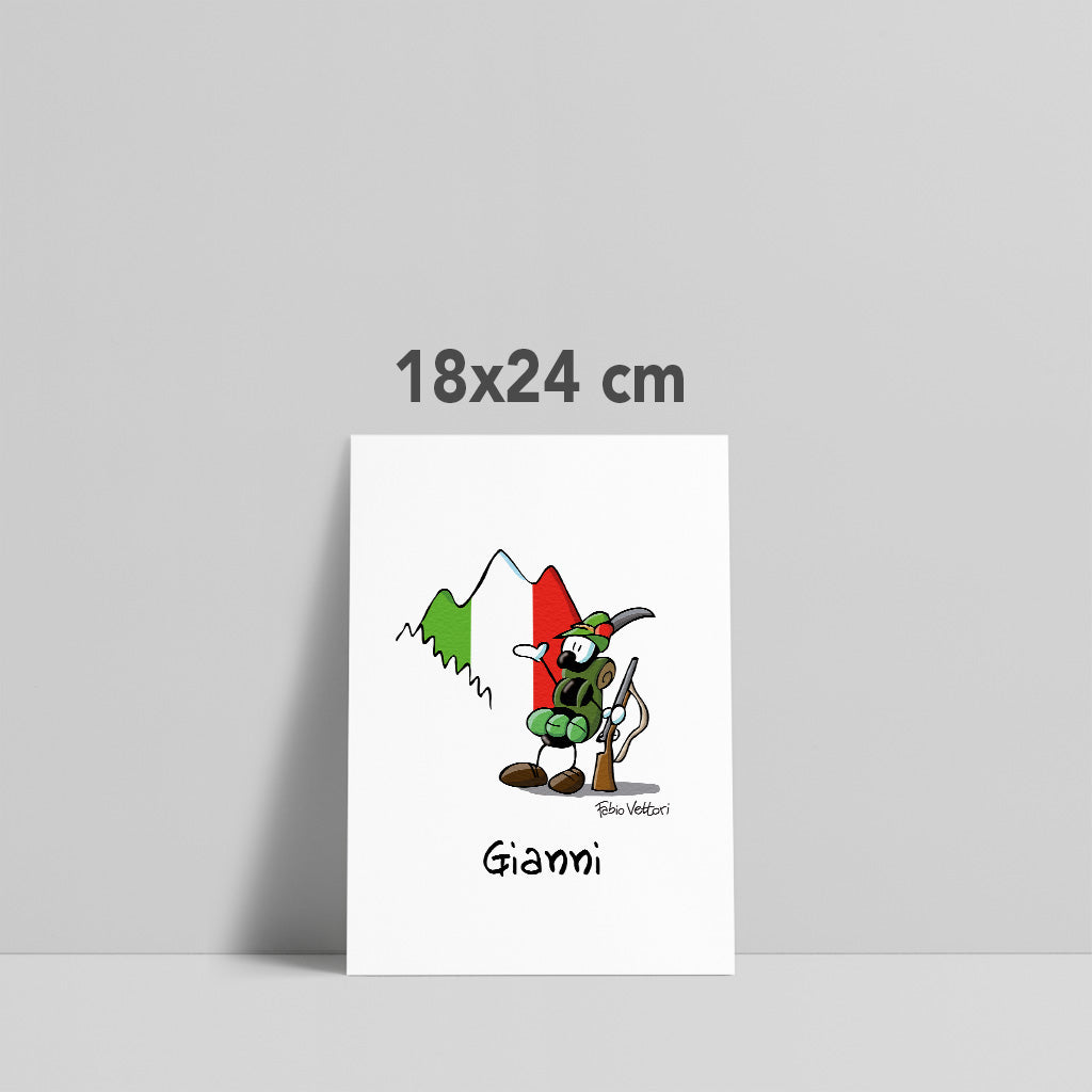 Stampa su poster personalizzata soggetto "Alpino"