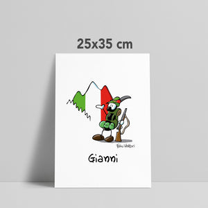 Stampa su poster personalizzata soggetto "Alpino"