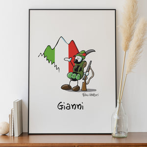 Stampa su poster personalizzata soggetto "Alpino"